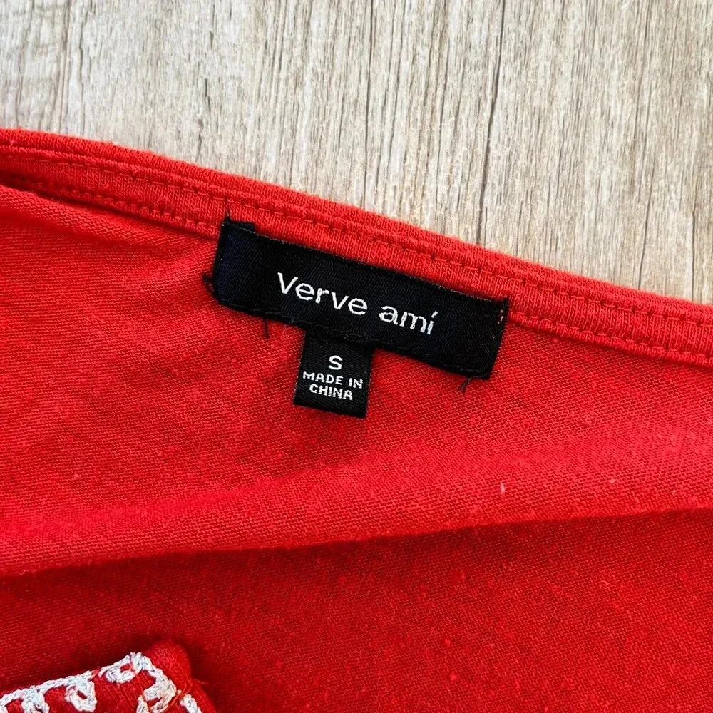 Womens Verve Ami Orange 3/4 Sleeve Blouse - S - Picture 6 of 6